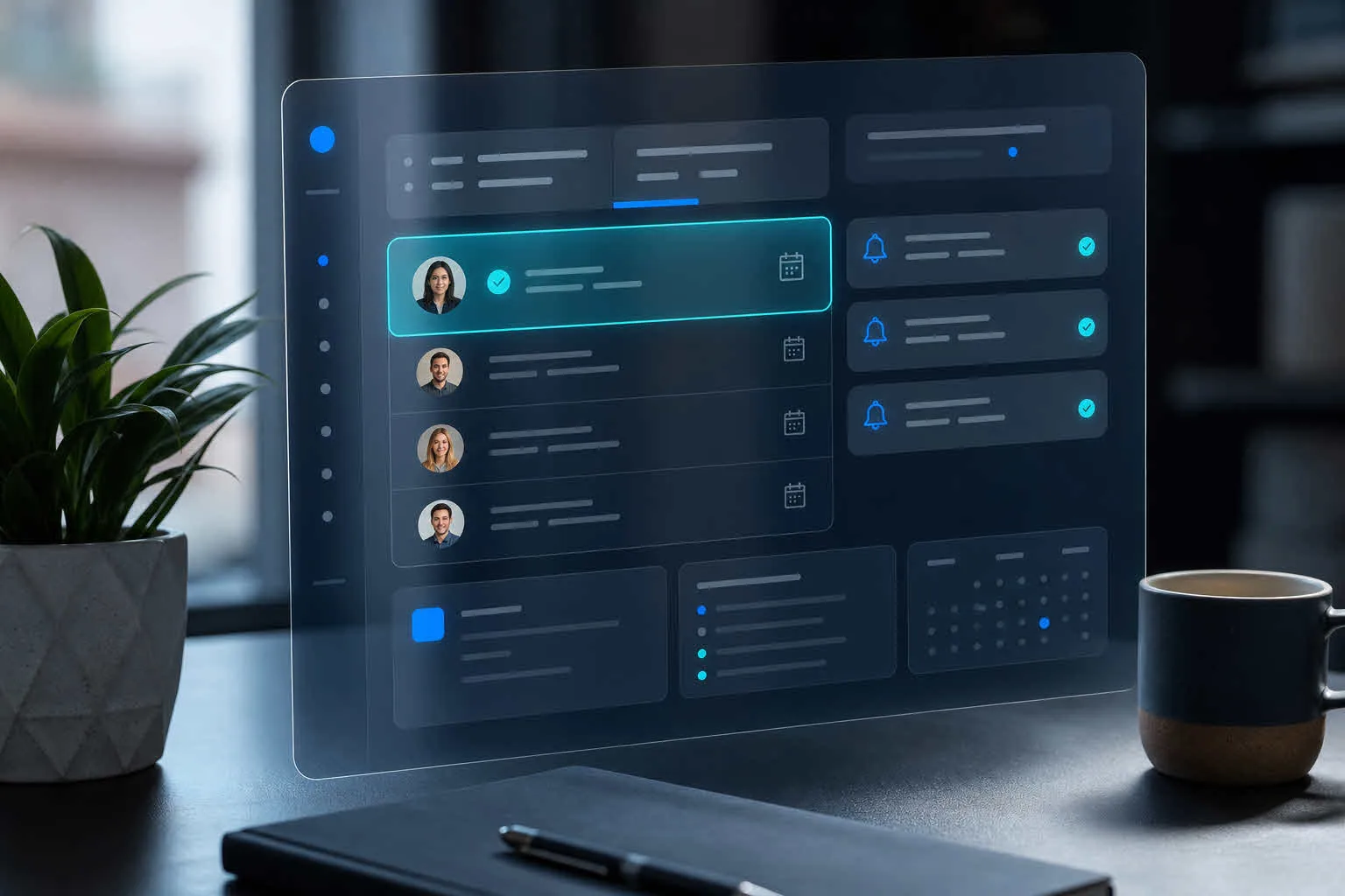 A custom AI system handling appointments and operations