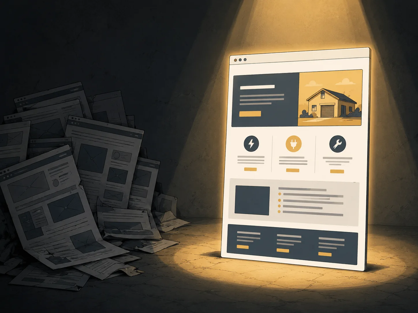 Desk view of scheduling software, the hub of electrician marketing follow-up